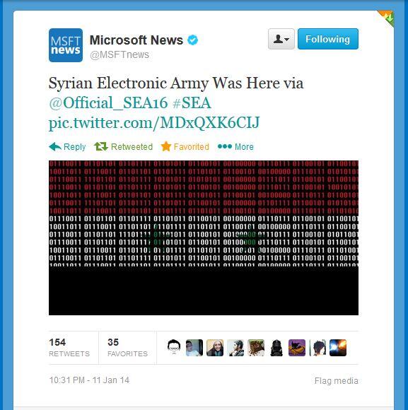 Microsoft Twitter hacked
