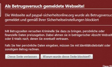 WARNUNG: paypal-sicherheitonline.org ist eine betrügerische Website!